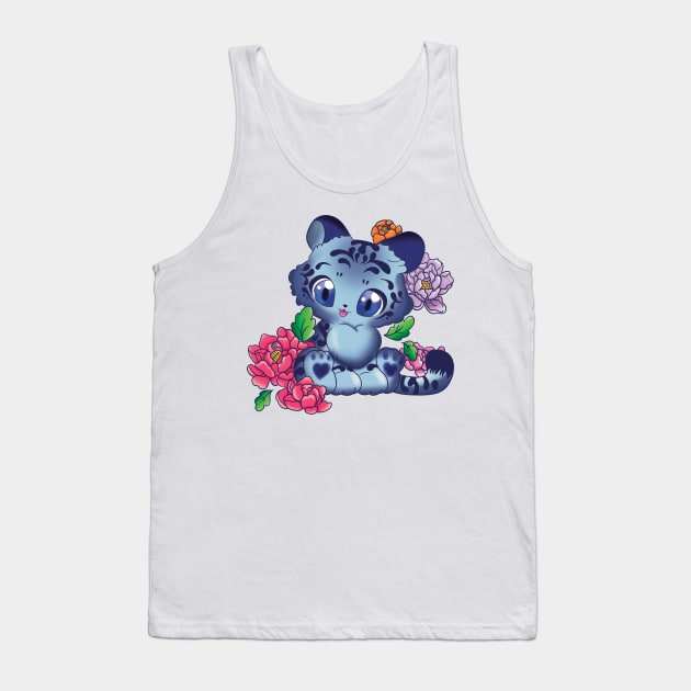 Cat under the flowers Tank Top by Eikia